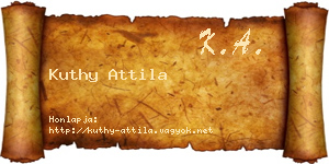 Kuthy Attila névjegykártya