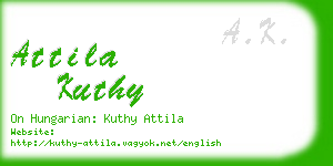 attila kuthy business card
